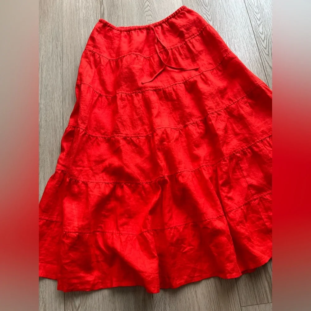 NWOTS Wilfred Bouquet Linen Maxi Skirt Sz M - Picture 11 of 14